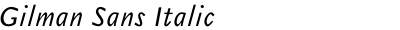 Gilman Sans Italic
